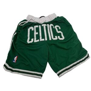 Just Don Basketball Shorts Mens Large Green Boston Celtics NBA Mesh Streetwear
